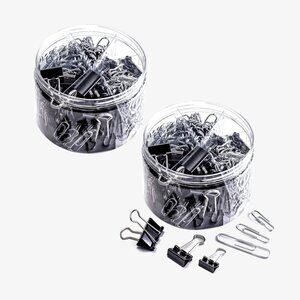 Paper Clips and Binder Clips, Assorted, 680pk